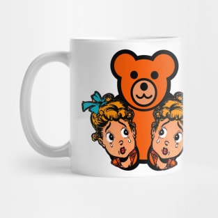twins with teddy bear Mug